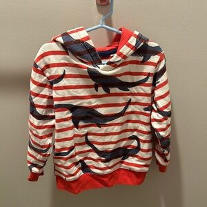 Mini Boden Striped Dinosaur Hoodie
